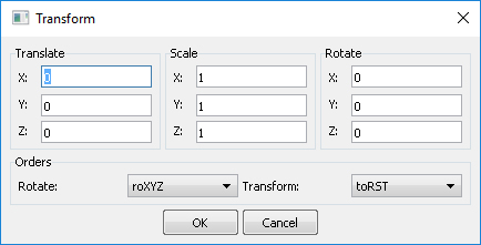 Transformation editor form