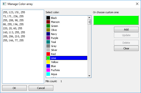 ColorArray editor form