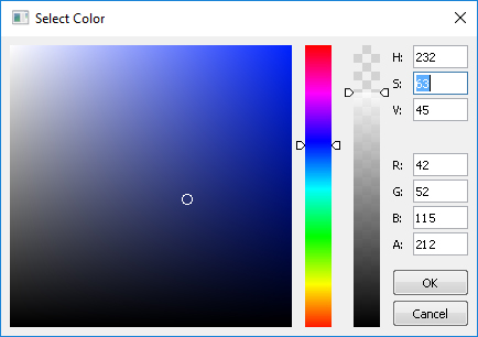 Color selection form